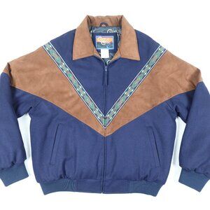 Cripple Creek Western Wool Jacket Men's XL Southwestern Zip Up Coat